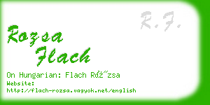 rozsa flach business card